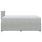 Preview: Boxspringbett mit Matratze Hellgrau 120x190 cm Samt