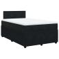 Preview: Boxspringbett mit Matratze Schwarz 120x190 cm Samt