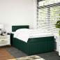 Preview: Boxspringbett mit Matratze Dunkelgrün 120x190 cm Samt