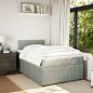 Preview: Boxspringbett mit Matratze Hellgrau 120x200 cm Samt