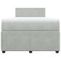 Preview: Boxspringbett mit Matratze Hellgrau 120x200 cm Samt