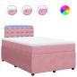 Preview: Boxspringbett mit Matratze Rosa 120x200 cm Samt