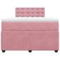 Preview: Boxspringbett mit Matratze Rosa 120x200 cm Samt