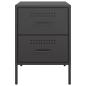 Preview: Nachttische 2 Stk. Schwarz 36x39x50,5 cm Stahl