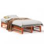 Preview: Massivholzbett ohne Matratze Wachsbraun 90x200 Kiefernholz
