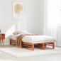 Preview: Massivholzbett ohne Matratze Wachsbraun 90x200 Kiefernholz