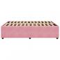 Preview: Bettgestell Rosa 140x190 cm Samt
