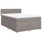 Preview: Boxspringbett mit Matratze Taupe 140x200 cm Stoff