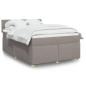 Preview: ARDEBO.de - Boxspringbett mit Matratze Taupe 160x200 cm Stoff