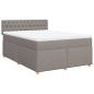 Preview: Boxspringbett mit Matratze Taupe 160x200 cm Stoff