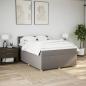 Preview: Boxspringbett mit Matratze Taupe 160x200 cm Stoff