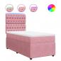 Preview: Boxspringbett mit Matratze Rosa 100x200 cm Samt