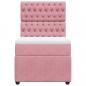 Preview: Boxspringbett mit Matratze Rosa 100x200 cm Samt