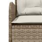 Preview: Gartensofa in L-Form mit Kissen Beige Poly Rattan