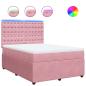Preview: Boxspringbett mit Matratze Rosa 140x200 cm Samt