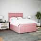 Preview: Boxspringbett mit Matratze Rosa 140x200 cm Samt