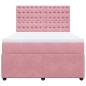 Preview: Boxspringbett mit Matratze Rosa 140x200 cm Samt