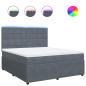 Preview: Boxspringbett mit Matratze Dunkelgrau 180x200 cm Samt