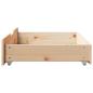 Preview: Bettschubladen mit Rollen 2 Stk. 85x55x16 cm Massivholz Kiefer