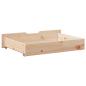 Preview: Bettschubladen mit Rollen 2 Stk. 85x55x16 cm Massivholz Kiefer