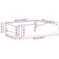 Preview: Bettschubladen mit Rollen 2 Stk. 75x55x16 cm Massivholz Kiefer