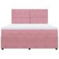 Preview: Boxspringbett mit Matratze Rosa 180x200 cm Samt