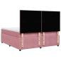 Preview: Boxspringbett mit Matratze Rosa 180x200 cm Samt