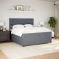 Preview: Boxspringbett mit Matratze Dunkelgrau 180x200 cm Samt