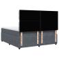 Preview: Boxspringbett mit Matratze Dunkelgrau 180x200 cm Samt