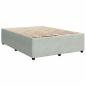 Preview: Boxspringbett mit Matratze Hellgrau 140x190 cm Samt