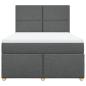 Preview: Boxspringbett mit Matratze Dunkelgrau 140x190 cm Stoff