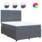 Preview: Boxspringbett mit Matratze Dunkelgrau 140x190 cm Samt