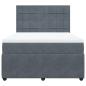 Preview: Boxspringbett mit Matratze Dunkelgrau 140x190 cm Samt