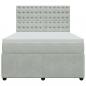Preview: Boxspringbett mit Matratze Hellgrau 160x200 cm Samt