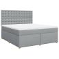 Preview: Boxspringbett mit Matratze Hellgrau 180x200 cm Stoff