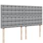 Preview: Boxspringbett mit Matratze Hellgrau 180x200 cm Stoff