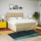 Preview: Boxspringbett mit Matratze Creme 180x200 cm Stoff