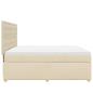 Preview: Boxspringbett mit Matratze Creme 180x200 cm Stoff