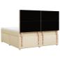 Preview: Boxspringbett mit Matratze Creme 180x200 cm Stoff