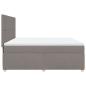 Preview: Boxspringbett mit Matratze Taupe 200x200 cm Stoff