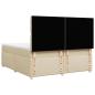 Preview: Boxspringbett mit Matratze Creme 200x200 cm Stoff