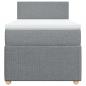 Preview: Boxspringbett mit Matratze Hellgrau 90x190 cm Stoff
