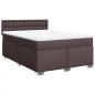 Preview: Boxspringbett mit Matratze Dunkelbraun 160x200 cm Stoff