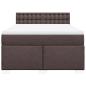 Preview: Boxspringbett mit Matratze Dunkelbraun 160x200 cm Stoff