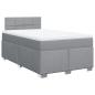 Preview: Boxspringbett mit Matratze Hellgrau 120x190 cm Stoff