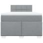Preview: Boxspringbett mit Matratze Hellgrau 120x190 cm Stoff