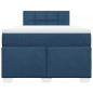 Preview: Boxspringbett mit Matratze Blau 120x190 cm Stoff