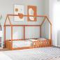 Preview: Kinderbett Hausbett Wachsbraun 90x200 cm Kiefer