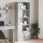 Preview: ARDEBO.de - Bücherregal Betongrau 70x36x189 cm Holzwerkstoff