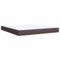 Preview: ARDEBO.de - Boxspringbett mit Matratze Dunkelbraun 180x200 cm Stoff